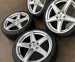 18” AVA VEGAS 5x112 AUDI VW SEAT GOOD TYRES NO CRACKS WELDS 07880705574