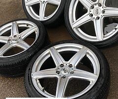 18” AVA VEGAS 5x112 AUDI VW SEAT GOOD TYRES NO CRACKS WELDS 07880705574 - Image 5/5