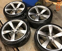 19” TTRS CONCAVE AUDI WHEELS TYRES NO CRACKS WELDS 07880705574