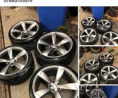 19” TTRS CONCAVE AUDI WHEELS TYRES NO CRACKS WELDS 07880705574