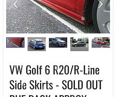 Mk6 Golf R32 Spoiler and Side Shirts For Sale