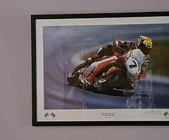 Steve hislop framed picture great Xmas present