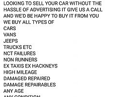 CARS WANTED