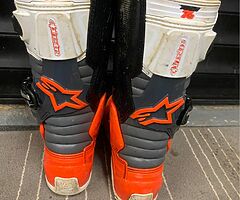 Alpinestar Youth tech 7s Motocross boots 40.5eu  ( uk 7)