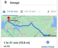 Any one passing through Armagh heading to donegal able to take 2 seats and bumper down asap??