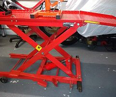 Motorcycle work bench