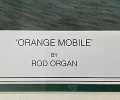 LIMITED EDITION Art Print - Rod Organ "Orange Mobile" Noriyuki Haga Neil Hodgson Joey Dunlop IOM TT
