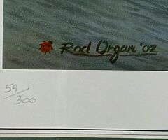 LIMITED EDITION Art Print - Rod Organ "Orange Mobile" Noriyuki Haga Neil Hodgson Joey Dunlop IOM TT