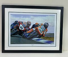 LIMITED EDITION Art Print - Rod Organ "Orange Mobile" Noriyuki Haga Neil Hodgson Joey Dunlop IOM TT - Image 5/5
