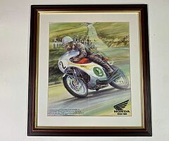 JIM REDMAN Framed Print through Creg-ny-Baa Isle of Man TT Joey Dunlop Ulster Grands Prix NW200 TT