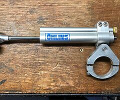 Ohlins steering damper with clamp