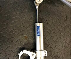 Ohlins steering damper with clamp