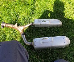 Honda crf 250 twin pipes