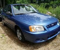 02 Hyundai Accent, 1.3, 3 Door, PARTS.