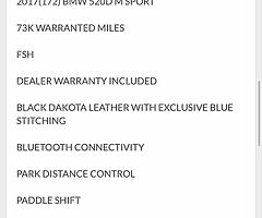 2017 520d MSport *see www.bcautos.ie for full ad details or to apply for finance* - Image 7/10