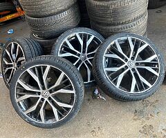 19” VW SANTIAGO ALLOY WHEELS TYRES GOLF VW AUDI SKODA 07544148533 - Image 4/4