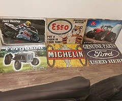 Man cave, workshop, bar, shed wall signs car, tractor, oil ect