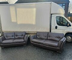 3 and 2 seayer sofa in a briwn leather hyde throughout - Image 6/8