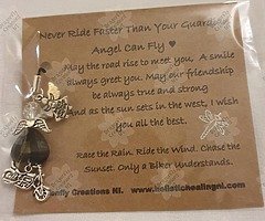 Biker Guardian Angel charm