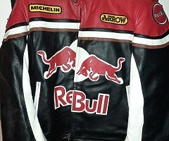 Red bull leather jacket
