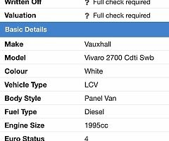 2008 Vauxhall Vauxhall Vivaro