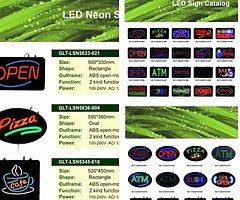 Led window signs