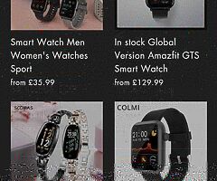 Baby shoes, womens shoes, gym accessories, gym clothing, smart watches