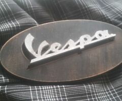 Wooden hand made Vespa Plaques Trojan - Image 4/4