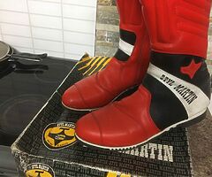 Eddie Lawson STYL MARTIN Motorcycle Boots Size 10 Good Condition