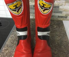 Eddie Lawson STYL MARTIN Motorcycle Boots Size 10 Good Condition