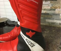 Eddie Lawson STYL MARTIN Motorcycle Boots Size 10 Good Condition - Image 5/7