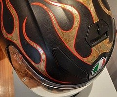 Pinstriping, lettering, gold leafing.