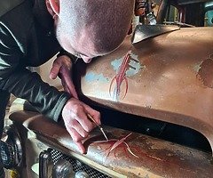 Pinstriping, lettering, gold leafing. - Image 10/10