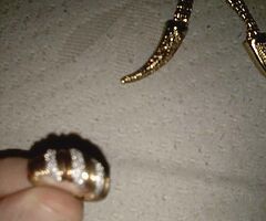 24 Carrat Gold real diamond ring trr worth over 1000 pound
