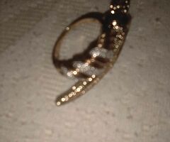 24 Carrat Gold real diamond ring trr worth over 1000 pound