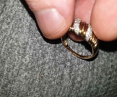 24   Carrat Gold real diamond ring worth over 100O - Image 8/8
