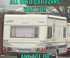 Used caravans bought top money paid any Condition or age
