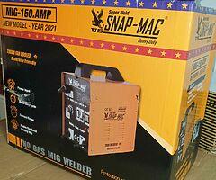 Brand New gasless 150amp mig welder snap mac 
Free Delivery