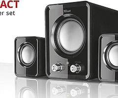 Trust Ziva Compact 2.1 PC Speakers with Subwoofer for Computer and Laptop, 12 W, USB Powered - Image 1/5
