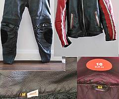 Vintage motorbike 2-piece leather