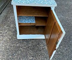 Very nice old painted cupboard with keys
