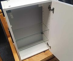 2 mirrored bathroom cabinets