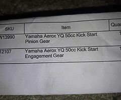 Yamaha Xerox 50  kickstart gears