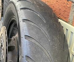Yamaha Vmax wheels & tyres with brake discs