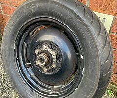 Yamaha Vmax wheels & tyres with brake discs