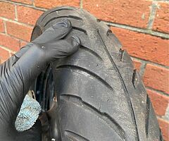 Yamaha Vmax wheels & tyres with brake discs - Image 3/4