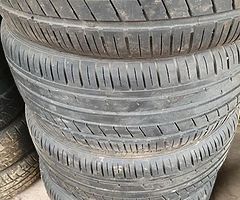 4 tyres next to new and 4 alloys