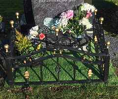 Benches .Grave Surrounds .hanging baskets .Gates  .flag pole holder .Crosses for grave and trees pm - Image 5/7