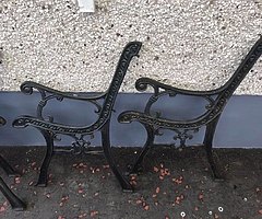 Cast iron summer seat ends and table end