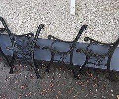 Cast iron summer seat ends and table end